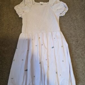Rachel Zoe White Kids Dress with Floral Embroidery